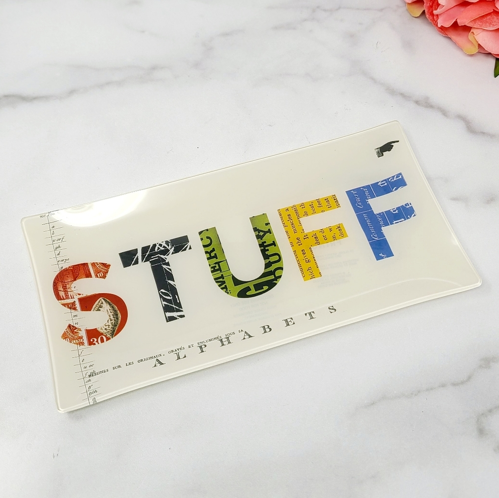 FRINGE STUDIO “STUFF”  Glass Trinket Tray